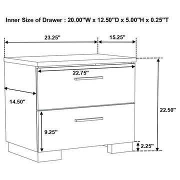 Jeremaine 5-piece Queen Bedroom Set White