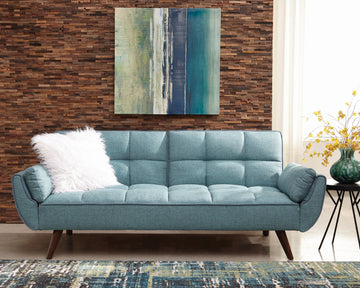 Caufield Upholstered Convertible Sofa Bed Turquoise Blue