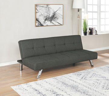 Joel Upholstered Tufted Convertible Sofa Bed Grey