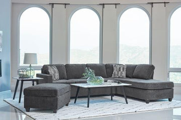 Mccord 2-Piece Cushion Back Sectional Dark Grey