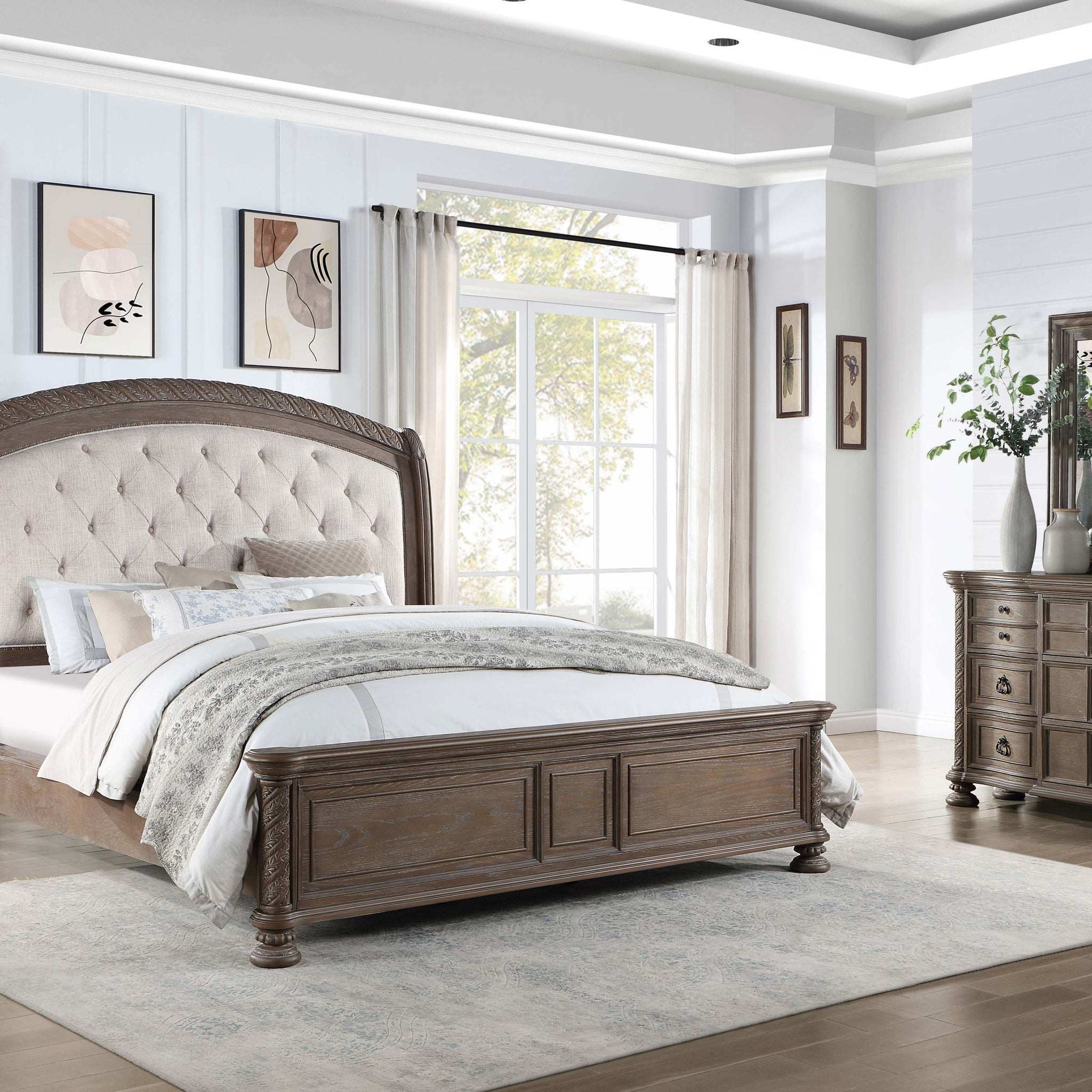 Emmett 4-Piece California King Bedroom Set Walnut