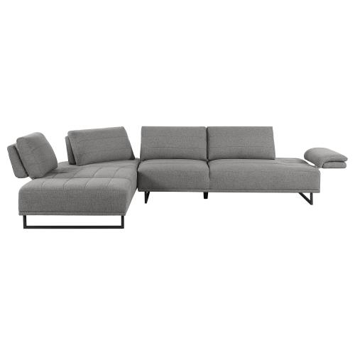 Arden 2-Piece Adjustable Back Sectional Taupe