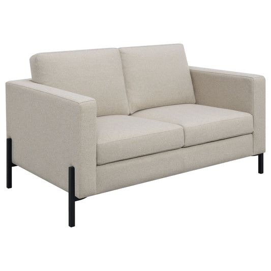 Tilly 3-Piece Upholstered Track Arms Sofa Set Oatmeal