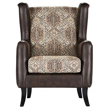 Elmbrook Upholstered Wingback Accent Club Chair Brown