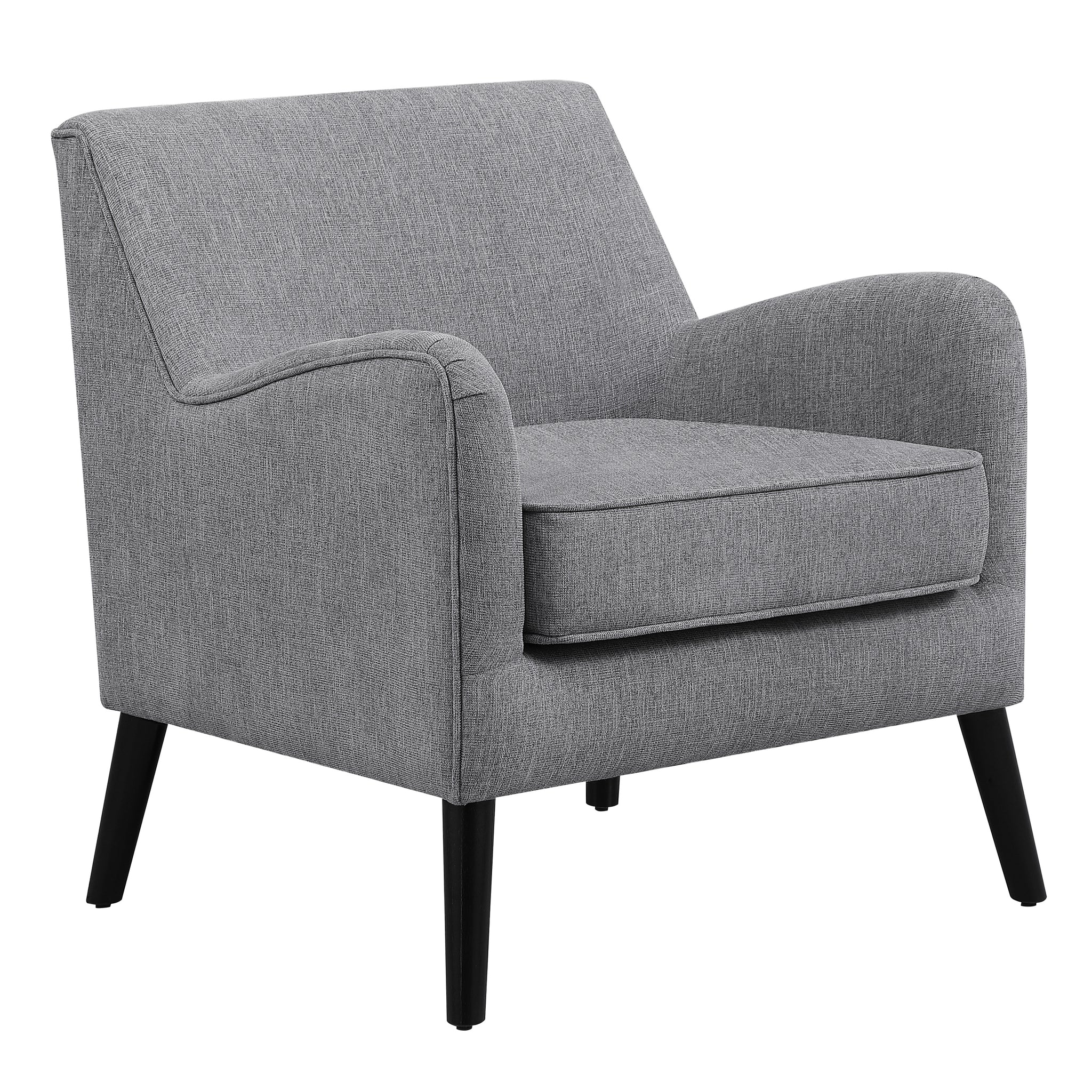 Charlie Upholstered English Arm Accent Chair Charcoal Grey