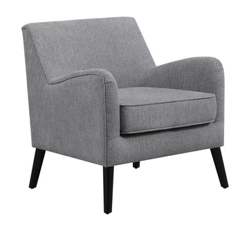 Charlie Upholstered English Arm Accent Chair Charcoal Grey