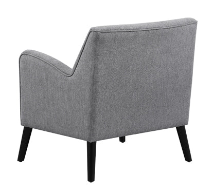 Charlie Upholstered English Arm Accent Chair Charcoal Grey