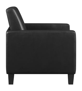 Julio Upholstered Track Arm Accent Chair Black